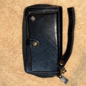 Black Leather Wallet POLA LUXURY WALLET